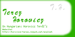 terez horovicz business card